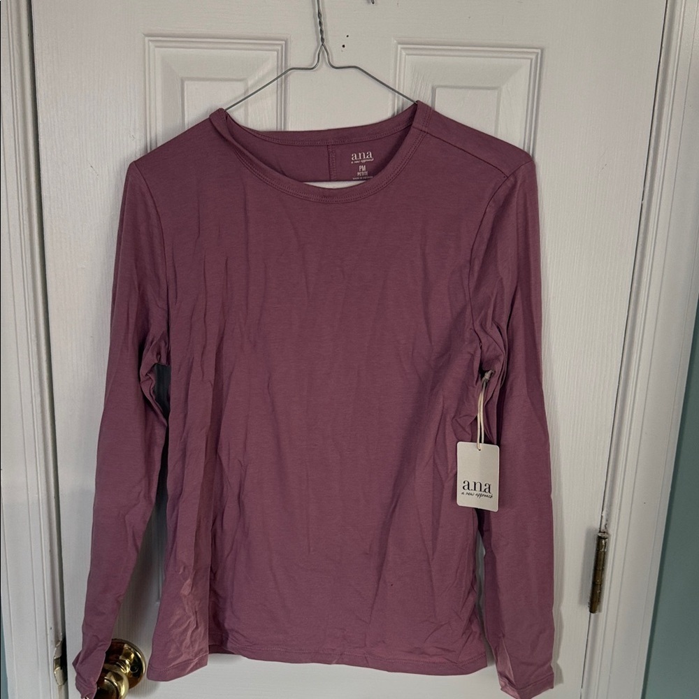 a.n.a Women's Mauve Long Sleeve Tee